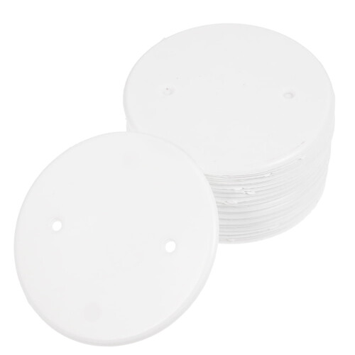 50 Stück weiße PP-Kabelabdeckungsplatten, 10,5 x 10,5 cm