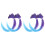 40Pièces Extensions Clip Longs Naturels Violet 2
