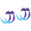 40Pièces Extensions Clip Longs Naturels Violet 4