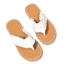 Women's Casual Espadrille Flip Flops – Comfortable, Non-Slip, Soft-Lined, Stylish Beach Sandals (Compatible with 2025 Trends)