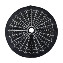 Pyöreä kuusen hame Halloween hämähäkinverkko puumaton pohjakoristeet lomajuhlat
