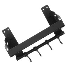 1 étagère à épices murale noire en acier inoxydable, 19,5 x 11,5 x 9 cm.