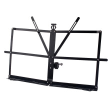 Folding Tabletop Music Stand 1 Set Metal Sheet Music Holder Foldable for Guitar Piano Violin Black