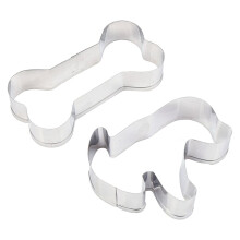 6 moules à friandises pour chiens en acier inoxydable, pour la cuisson et les activités manuelles.
