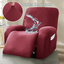 Funda de seda lechosa de 4 piezas para sillón reclinable