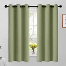 Sage Green Room Darkening Blackout Curtains 42W x 63L 2
