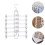 Multifunctionele broekhanger met clips, wit, 1 stuk 1