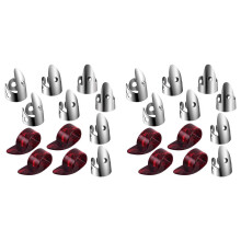 Adjustable Finger Thumb Picks Set Includes 16Pcs Stainless Steel Finger Picks 8Pcs Plastic Thumb Picks for Guitar Banjo