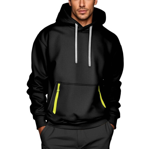 Herren-Hoodie-Sweatshirt, lässiger, leichter Pullover mit
