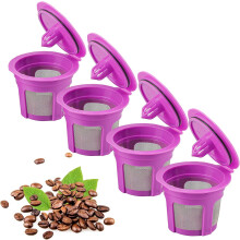 Opakovaně použitelné kávové filtry pro Keurig, balení 4 kusů, kompatibilní s kávovary Keurig 1.0 a 2.0Brewers – univerzální doplnitelné