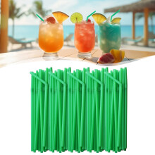 Lot de 100 pailles flexibles en plastique, pailles fantaisie jetables de 21 cm (8,2 pouces) pour fêtes et décorations.