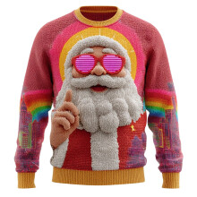 Hässliche Weihnachtspullover für Damen, geripptes Strick-Sweatshirt mit Rundhalsausschnitt, langärmelig, weich, wärmend, Winteroberteil, lässige