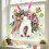 Ghirlanda pasquale 40 cm, fiori artificiali multicolore 1