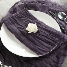 BalsaCircle 5 Pieces Purple 21" Cheesecloth Gauze Cotton Table Napkins