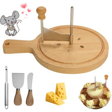2026 New Cheese Curler Flower Maker Wheel Slicer, Stainless Steel, with Lid & Handle, Compatible with Home/Cafés/Dessert Shops