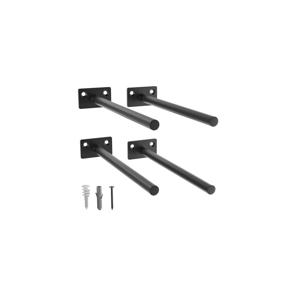 Black 8" Floating Shelf Brackets (4-Pack) 9065194577869
