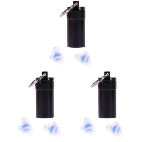 3Paires Bouchon Silicone Bleu Durable Réutilisable Protection Auditive 1