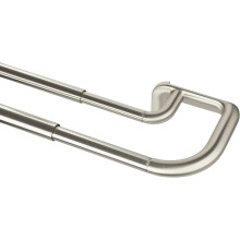 Ensemble de tringle à rideaux double Twilight – Conception enveloppante idéale pour les rideaux occultants ou assombrissants, 71 à 122 cm,