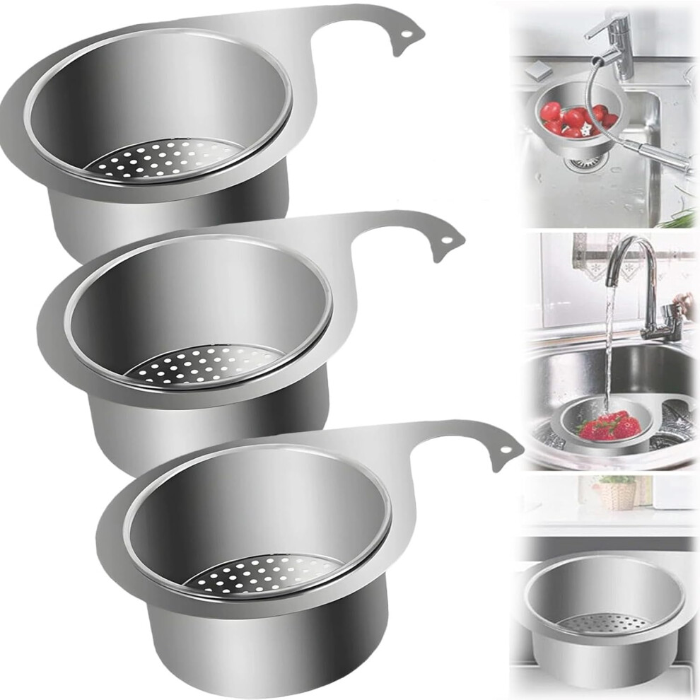 Stainless Steel Sink Drain Basket 3Pcs 9017774096628