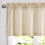Gestreept linnenstructuur volantgordijn 50"B x 18"L 1