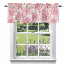 Valance Bláthanna Rós Bándearg 54x18 orlach Póca Slata