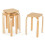 Resenkos Dining Chairs Natural Stackable Set of 4 1