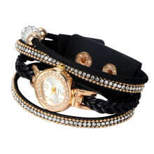 Moederdag strass armband dames jurk horloges Miss Black