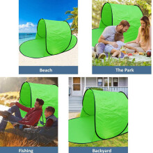 Tenda da spiaggia a scomparsa – Riparo solare portatile per campeggio, spiaggia, giardino – Leggera, facile da montare, include borsa per il