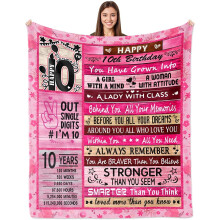 Roze plaid voor de 10e verjaardag, 60x50 inch