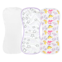 Baby Burp Cloths 3 Pack Burping Cloths for Babies Boys Girls Large 21''X10'' Extra Soft and Absorbent Flowers