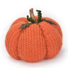 Handmade Fall Pumpkin Throw Pillows, Polyester Stuffed, Soft Shaped Cushion for Sofa/Office/Holiday Party – Orange & Multi-Color, 7.87x5.9 in