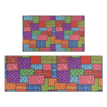Floral Kitchen Rug Set of 2 – Anti-Fatigue, Non-Slip