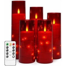 LED flammeløse lys med timer, 5-pak