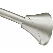 Curved Adjustable Spring Tension No Drill Shower Curtain Rod for Bathroom, Brushed Nickel Finish, CSR2172BN