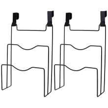 Organizador de tapas Worgeous negro para puertas de armarios de cocina (2 unidades)