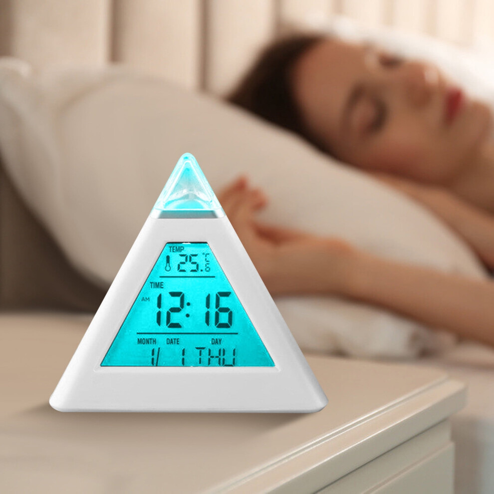 Alarm Clock, Atomic Clocks, Alarm Clock for Kids, Digital Clocks Large Numbers, Small Bedside Tabletop Clock with Large LED Display