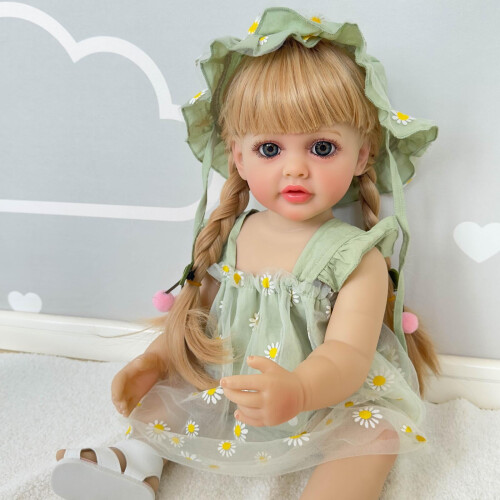 Bebê reborn de 56 cm (22 polegadas) com corpo de tecido macio
