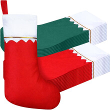 Meia de Natal de feltro 38cm x 23cm