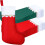 Meia de Natal de feltro 38cm x 23cm 1