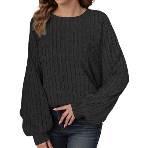 Πουλόβερ για γυναίκες, άνετο, oversized, πουλόβερ, μαλακό πλεκτό, μακρυμάνικο, casual,