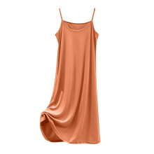 Basic-Nachthemd aus Modal für Damen – Ärmelloses, locker sitzendes Pyjamakleid mit kurzem Saum, Größen M–XL, weiche Baumwollmischung, ideal