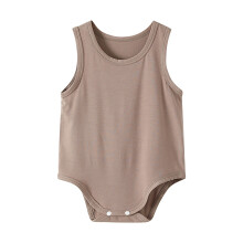Opruiming babyvestje en driehoekige slaapzakset – ultradunne zomerslaapkleding, effen/meerkleurig, bruin, 90 cm
