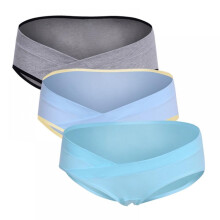 Paquete de 3 bragas de maternidad de algodón para mujer, bragas saludables para el embarazo y el posparto. Ropa interior para la barriga.