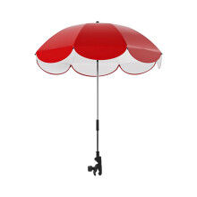 26in Universal Stroller Parasol with Clamp, UV Protection, Adjustable Sun Shade for Stroller/Bassinet/Wheelchair – Red