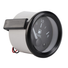 Fuel2'' 52mm brandstofniveaumeter, wijzer 12V auto brandstoftankmeter met LED-achtergrondverlichting, rand, autometers met bevestigingsmateriaal