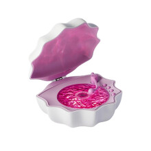 Enceinte Bluetooth Night Lights et projecteur d'ondes océaniques aurores boréales – Lampe coquillage pour platine vinyle, lumière aurores