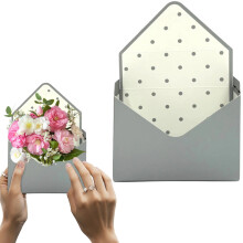 Boîte à enveloppe « Lettre d'amour » pour la Saint-Valentin, emballage cadeau floral, présentoir décoratif