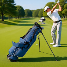 Golf Stand Bag med 4-vejs topdeler, blå/sort