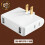 3-drożny płaski adapter ścienny, 10A, 2500W, biały 1