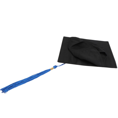 Adjustable Blue Graduation Cap for College with Tassel Academic